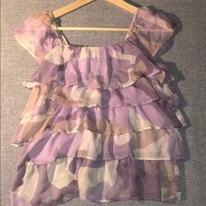 Ruffled Purple Blouse